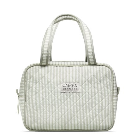 Karen - Large toilet bag with handle - Green/White - Large