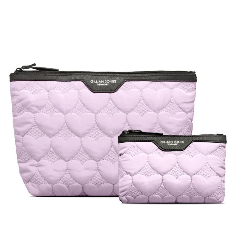 Gillian Jones - Urban Travel 2-piece set - Purple hearts - Lilla