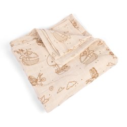 Filibabba - Muslin Swaddle Diaper - Hvid - 120x120 cm (FI-03815)
