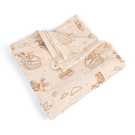 Filibabba - Muslin Swaddle Diaper - Hvid - 120x120 cm (FI-03815)