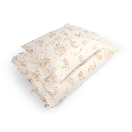 Filibabba - Junior bed linen GOTS - Dreamy Adventurers - Hvid - 100x140 cm (FI-03809)
