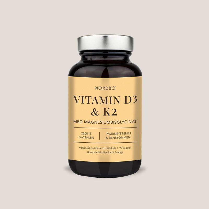 NORDBO - Vegan Vitamin D3 & K2 - 90 capsules