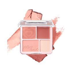 Judydoll 4 Color Blush & Highlight Palette 01 Milk Melon 9 Grams