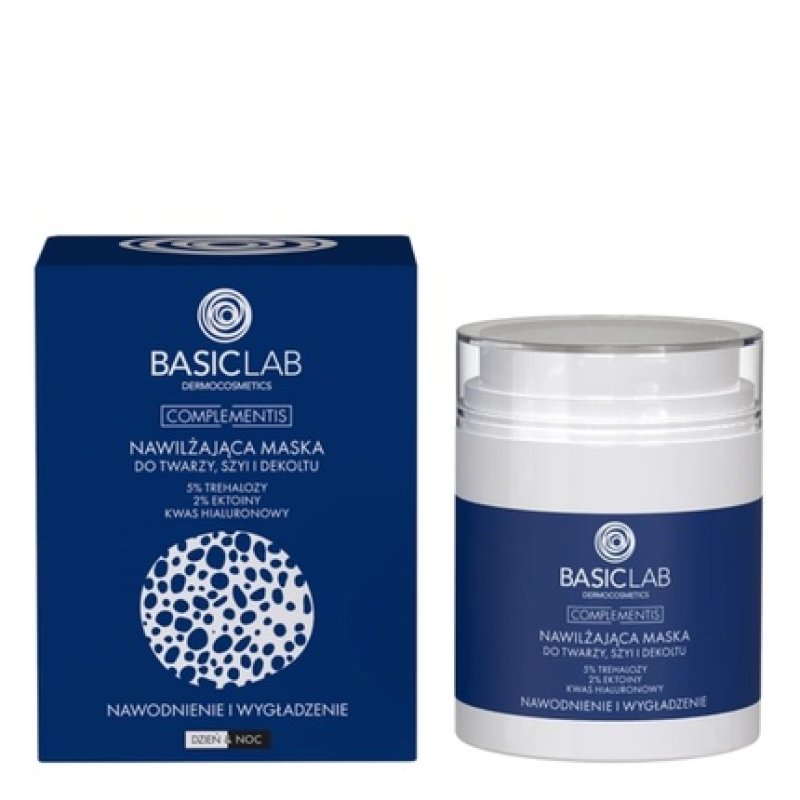 Basiclab Moisturizing Face Neck & Dcollet Mask Hydration & Smoothing 50ml