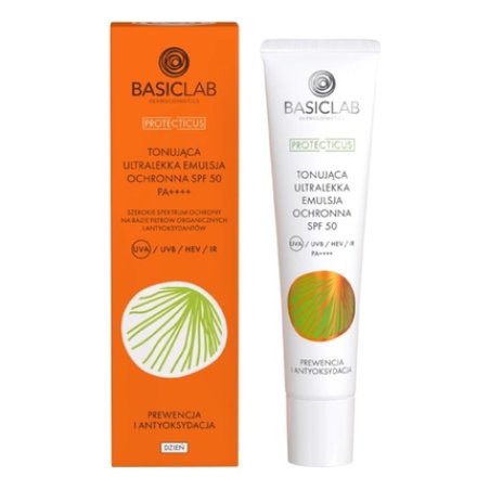 Basiclab Tinted Ultralight Protective Emulsion Spf 50 With Ppd 221 40ml