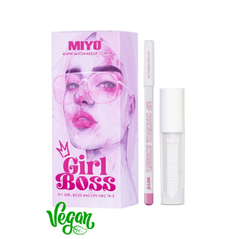 Miyo Girl Boss Lips Set 4ml Lip Product And 12g Lip Product