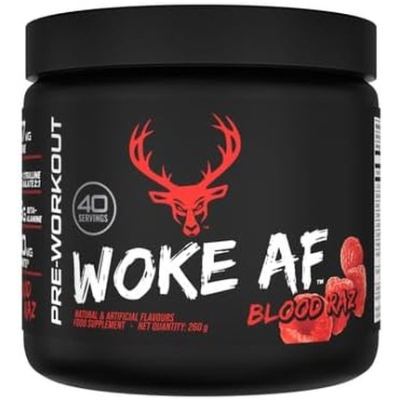 Bucked Up Woke Af Preworkout Powder Performance Drink with Caffeine and Beta