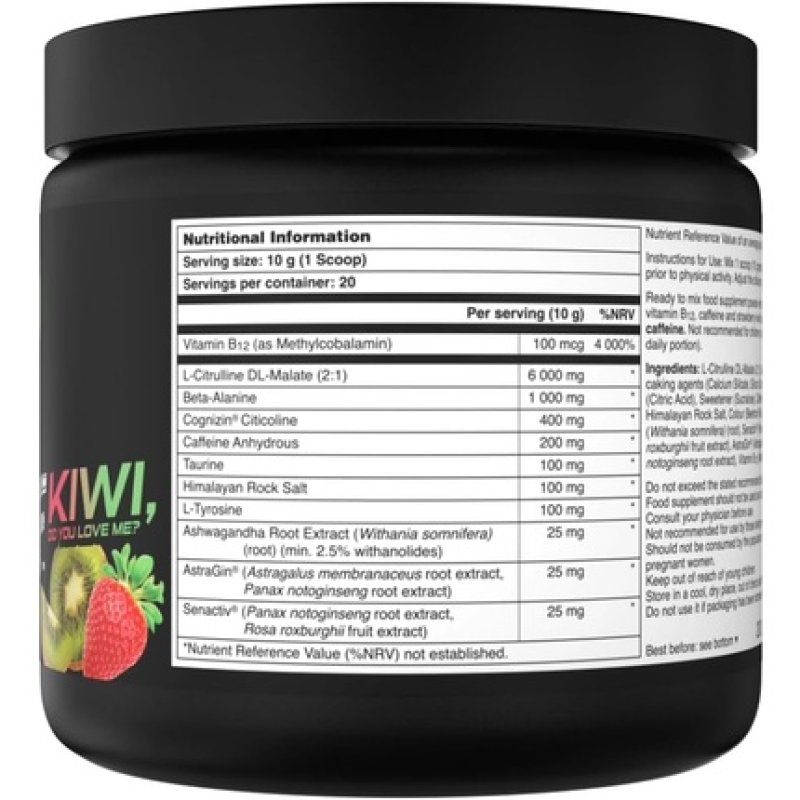 Bucked Up Bamf Preworkout Powder Strawberry Kiwi