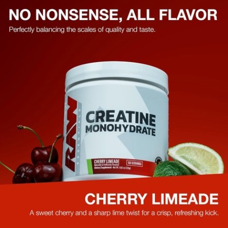 Raw Nutrition Creatine Monohydrate Powder Cherry Limeade
