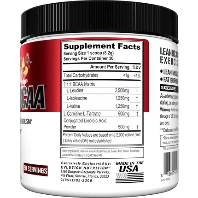 Evlution Nutrition Lean BCAA, CLA, and L-Carnitine Stimulant-Free