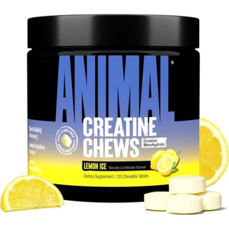 Animal Creatine Performance Chew Tabs Lemon Ice Chewable Tablets 5g