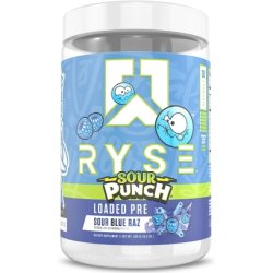 Ryse Loaded Pre Workout Powder Sour Punch Blue Raz Daily Preworkout for Men