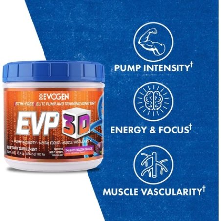 Evogen Evp-3D Extreme Pre-Workout Powder with Arginine Nitrate, Citrulline, and Beta