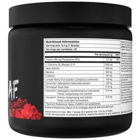 Bucked Up Woke Af Preworkout Powder Performance Drink with Caffeine and Beta