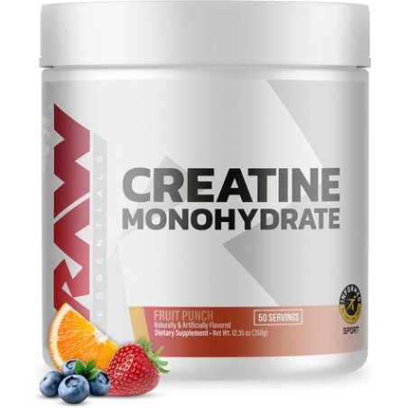 Raw Nutrition Creatine Monohydrate Powder Fruit Punch