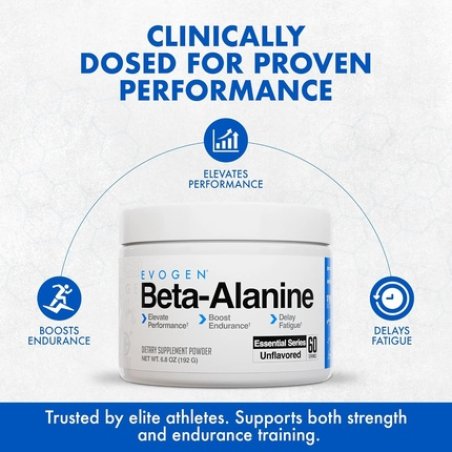 Evogen Beta-Alanine Performance Enhancer for Boosting Endurance and Delaying Fatigue