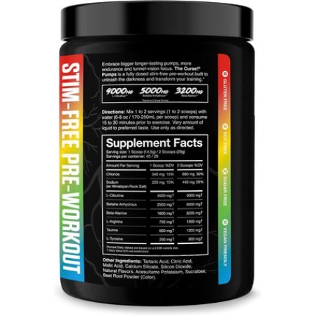 Jnx Sports The Curse Pump Stim-Free Pre-Workout Sour Candy