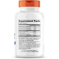 Doctor's Best Glucosamine Chondroitin MSM with OptiMSM Capsules 120 Count - Supports Healthy Joint Structure Function