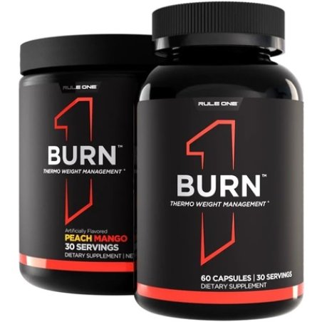 Rule1 Burn Powder Peach Mango Diet and Weight Management 30 Servings