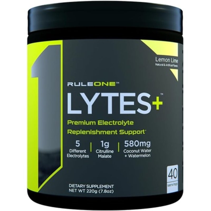 Rule 1 Lytes Premium Hydration Support Supplement 220g Lemon Lime