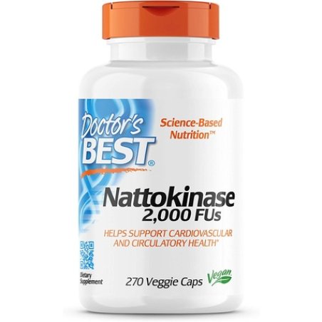 Doctor's Best Nattokinase 2000 FUs Vegan Capsules 270 Count Gluten-Free Soy-Free