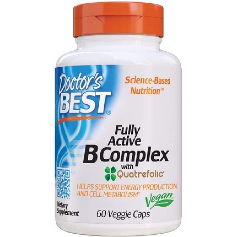 Doctor's Best Fully Active B-Complex with Quatrefolic 60 Vcaps