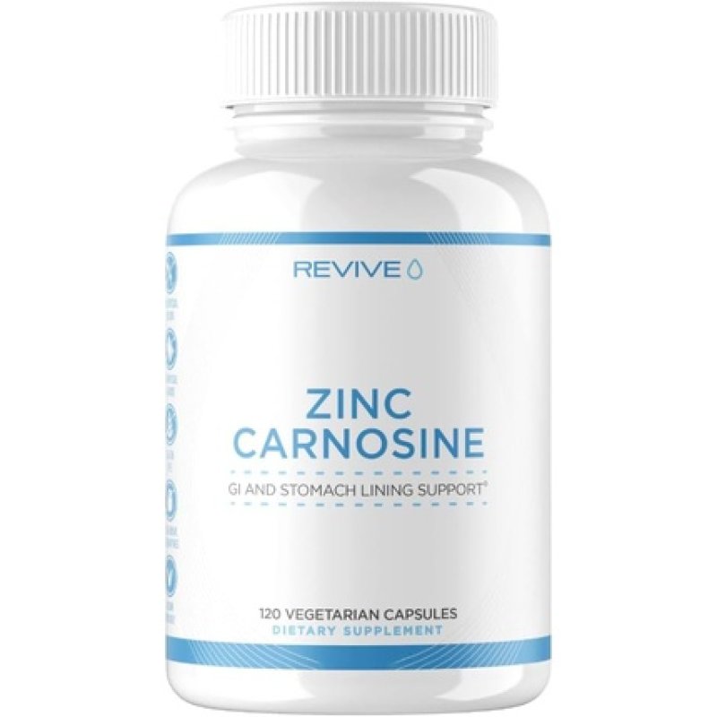 Revive MD Zinc Carnosine GI & Stomach Lining Support 120 Vegetarian Capsules