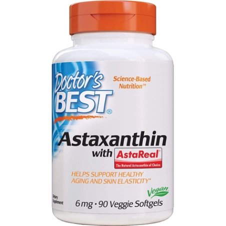 Doctor's Best Astaxanthin Powerful Antioxidant for Skin and Eye Health 90VSG 6mg