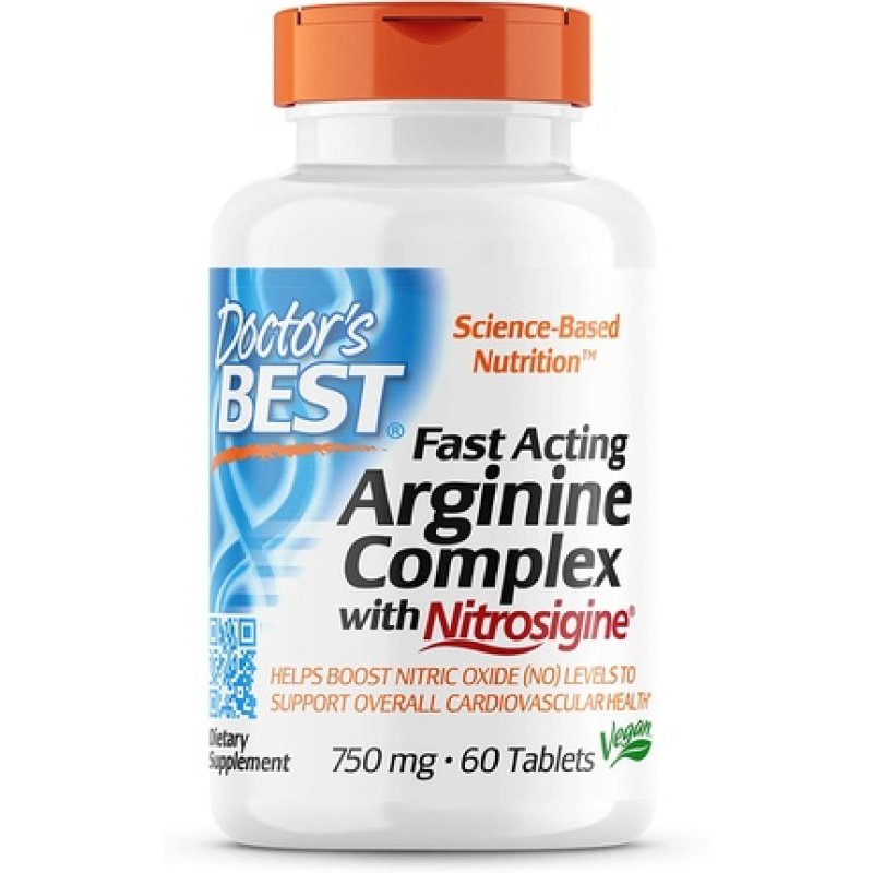 Doctor's Best Fast Acting Arginine Complex with Nitrosigine 750mg - White