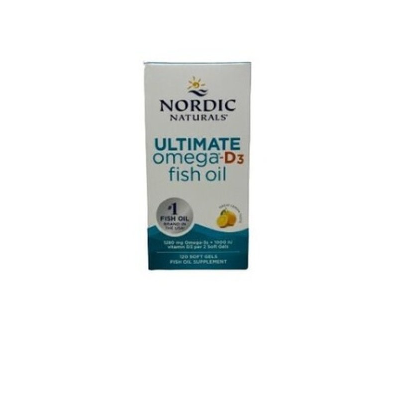 Nordic Naturals Ultimate Omega-D3 Fish Oil 1280mg Lemon