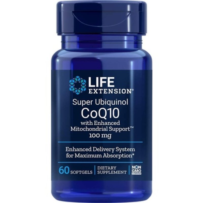 Life Extension Super Ubiquinol CoQ10 with Enhanced Mitochondrial Support 60 Softgels 100mg
