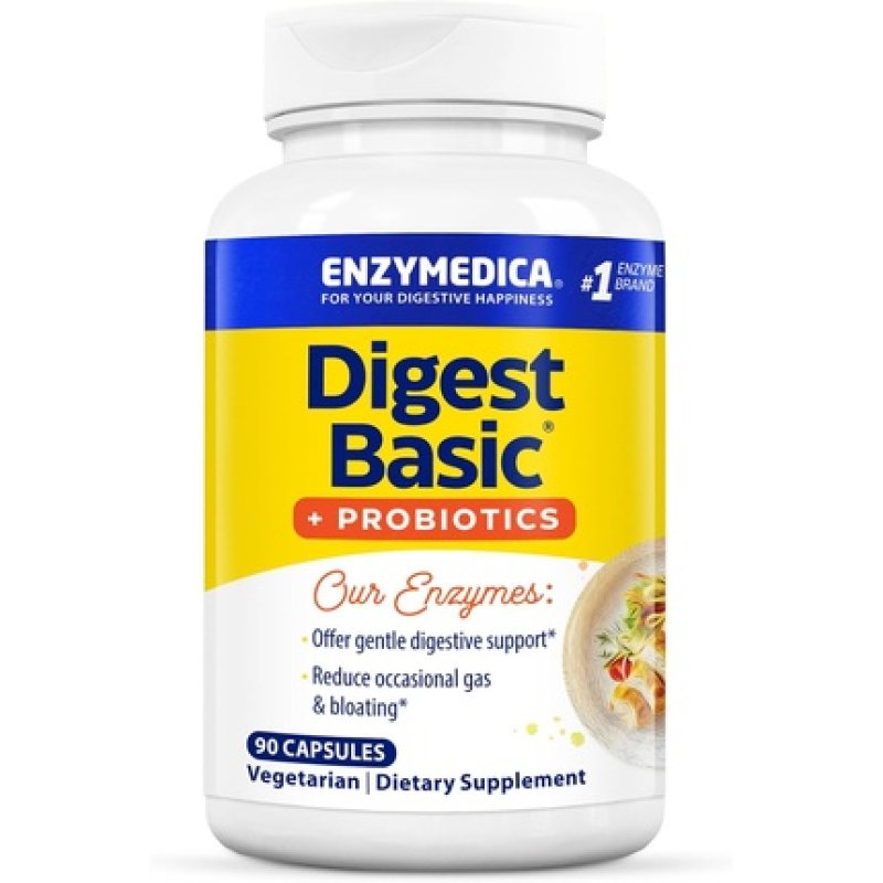 Enzymedica Digest Basic Probiotics Gentle Digestive Enzymes with 400 Million