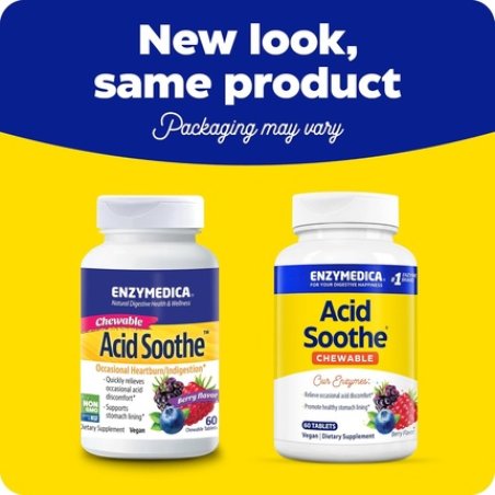 Enzymedica Acid Soothe Chewable for Heartburn and Indigestion Relief