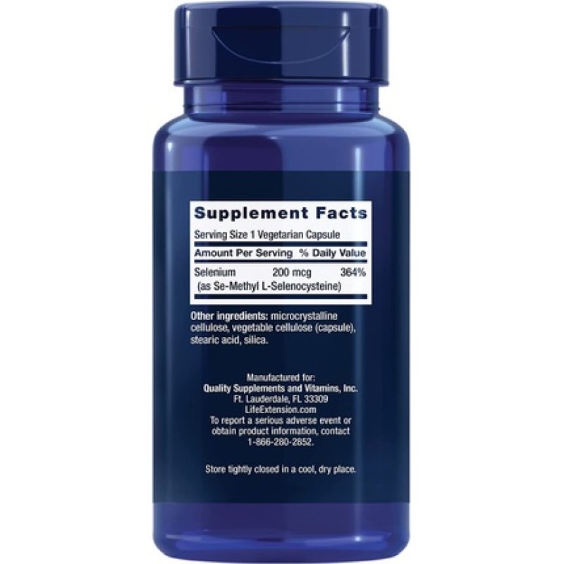 Life Extension Se-Methyl-L-Selenocysteine 200mcg 90 Vcaps