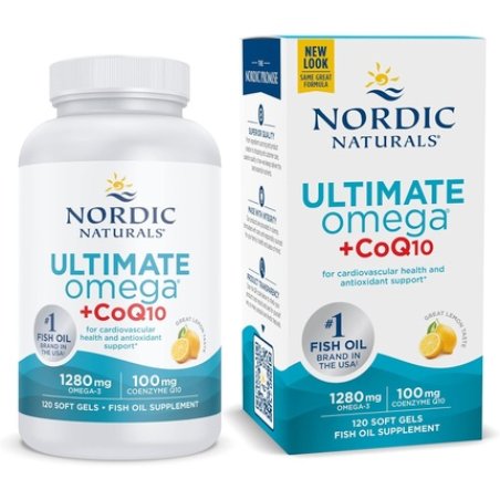 Nordic Naturals Ultimate Omega CoQ10 Lemon 120 Soft Gels 1280mg Omega-3
