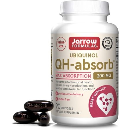 Jarrow Formulas QH-Absorb 200mg Active Antioxidant Co-Q10 Dietary Supplement Supports Mitochondrial Energy Production