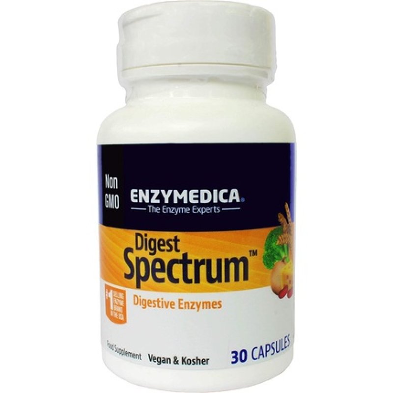 Enzymedica Digest Spectrum Enzymes for Multiple Food Intolerances 30 Capsules