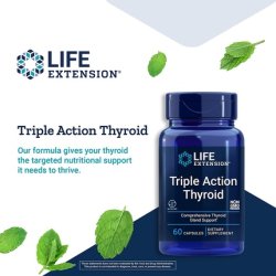 Life Extension Triple Action Thyroid Support 60 Vegetarian Capsules