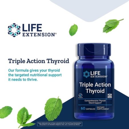 Life Extension Triple Action Thyroid Support 60 Vegetarian Capsules