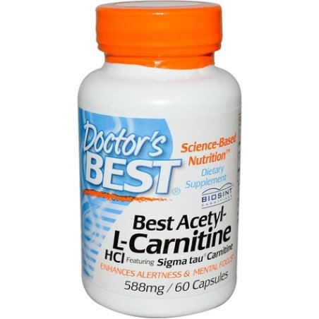 Doctor's Best Acetyl L-Carnitine with BIOSINT Vegetarian Capsules 60 Count 500mg