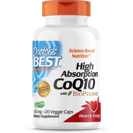 Doctor's Best High Absorption CoQ10 with Bioperine Heart Health & Energy Production 100mg