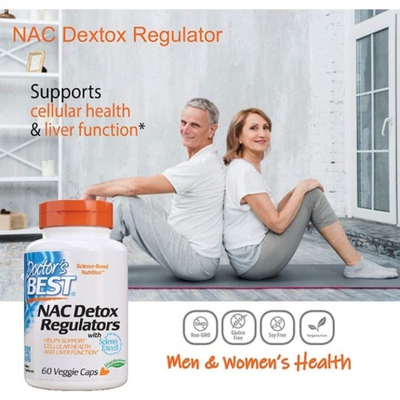 Doctor's Best NAC Detox Regulators with Seleno Excell Vegetarian Capsules 60 Count