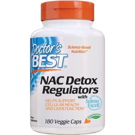 Doctor's Best Nac Detox Regulators with Seleno Excell Non-GMO Vegetarian 180 Veggie Caps