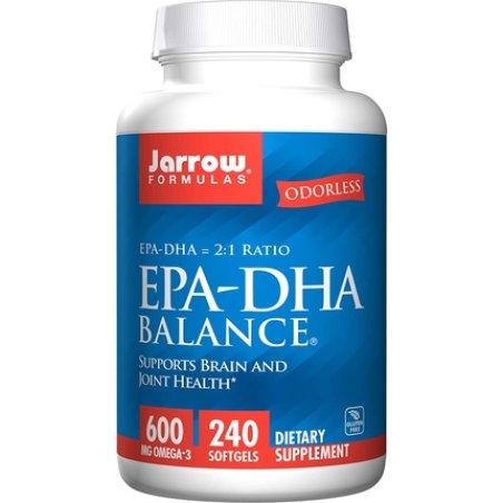 Jarrow Formulas EPA-DHA Balance Odorless Caps Boost Brain Function 240 Softgels