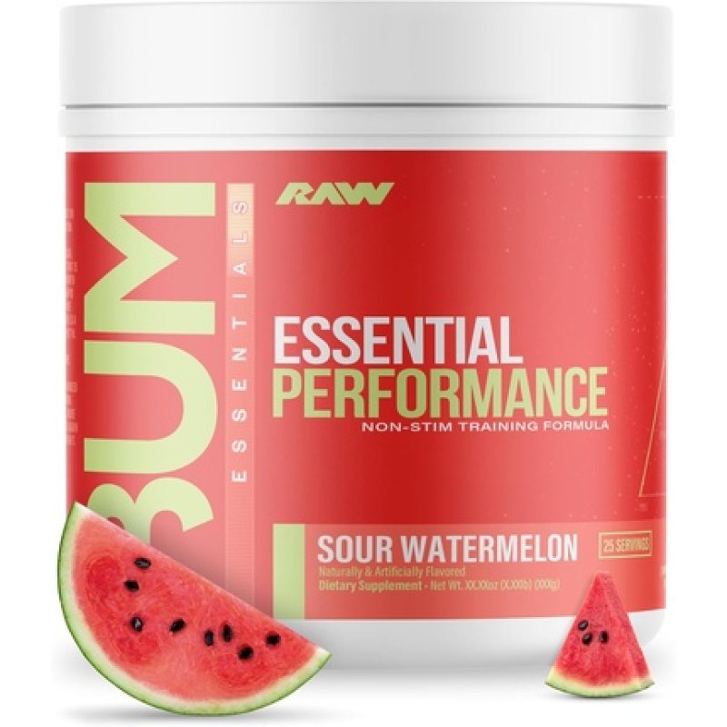 Raw Essential Performance Non-Stim Pre-Workout Powder for Endurance
