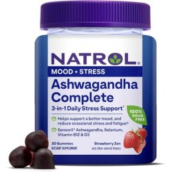 Natrol Ashwagandha Complete Gummy 3-in-1 Daily Stress Support