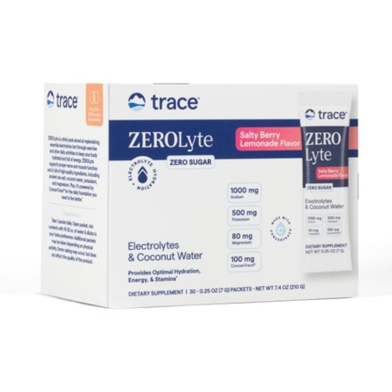 Trace Minerals Zerolyte Drink Mix Powder Supports Hydration and Energy