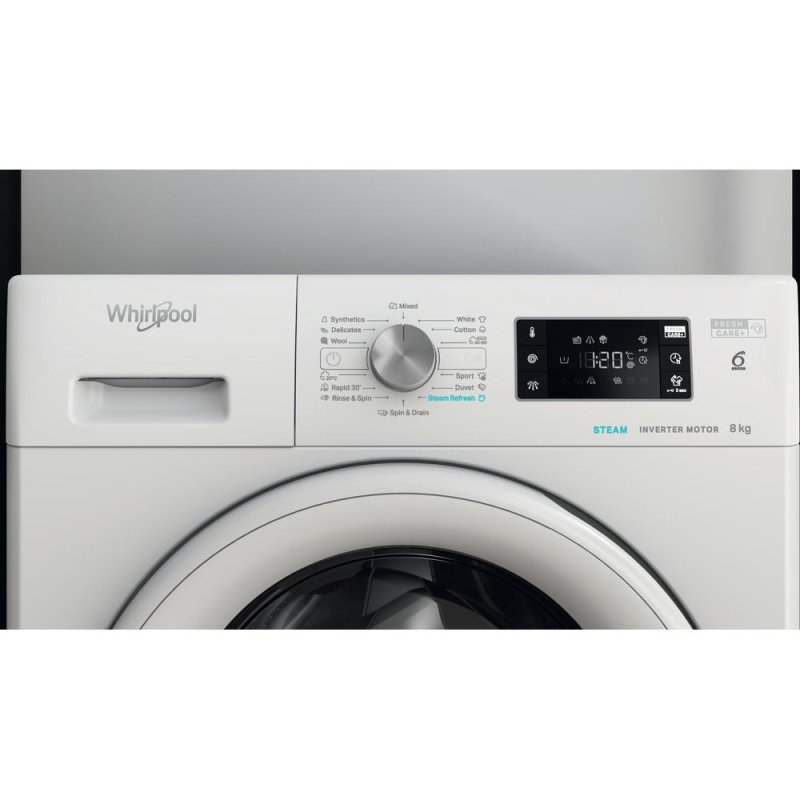 Whirlpool FFB 8258 WV EE machine à laver Charge avant 8 kg 1200 tr/min Blanc