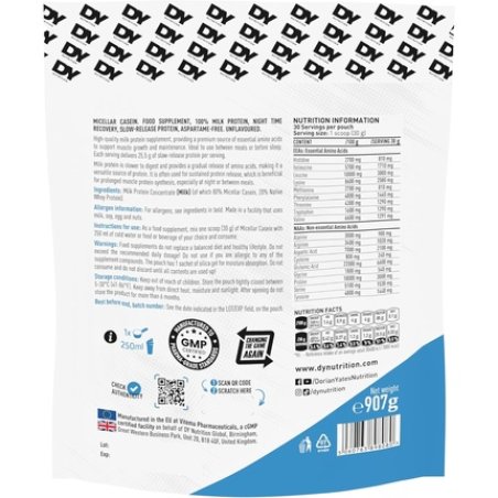 DY Nutrition Micellar Casein Protein Powder Slow Release Nighttime Recovery