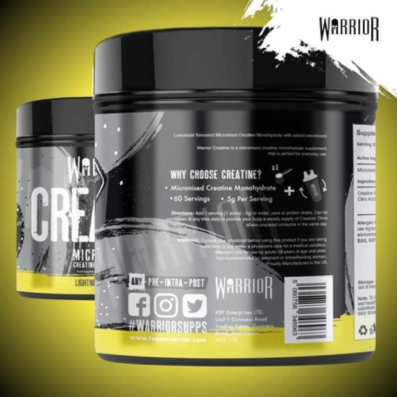 Warrior Creatine Monohydrate Powder 300g Pure Micronised Creatine
